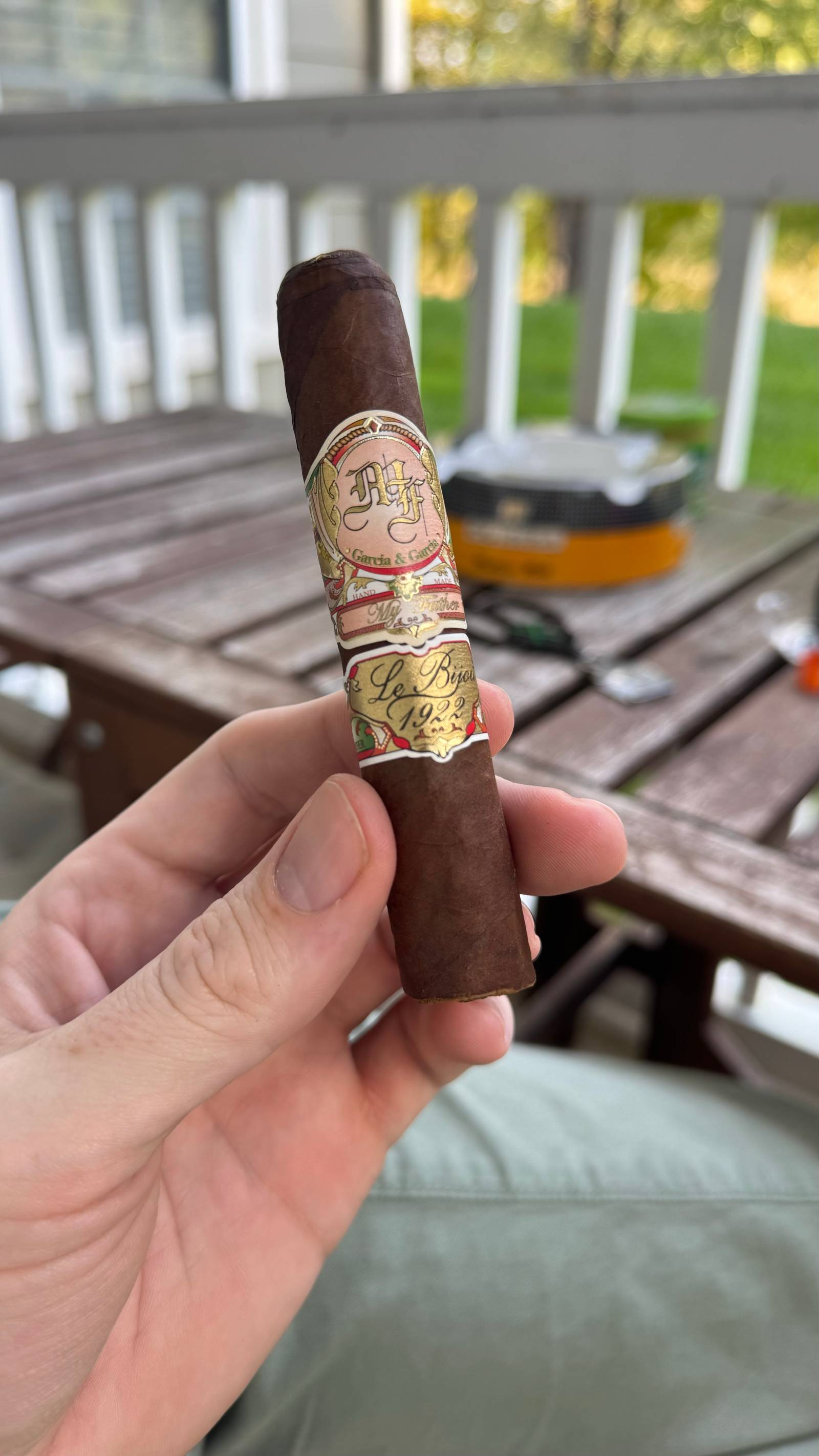 Photo 1 of 1 for My Father Le Bijou 1922 Petit Robusto 4.5" * 50, reviewed on Oct 22, 2024 and given a rating of 7.1.