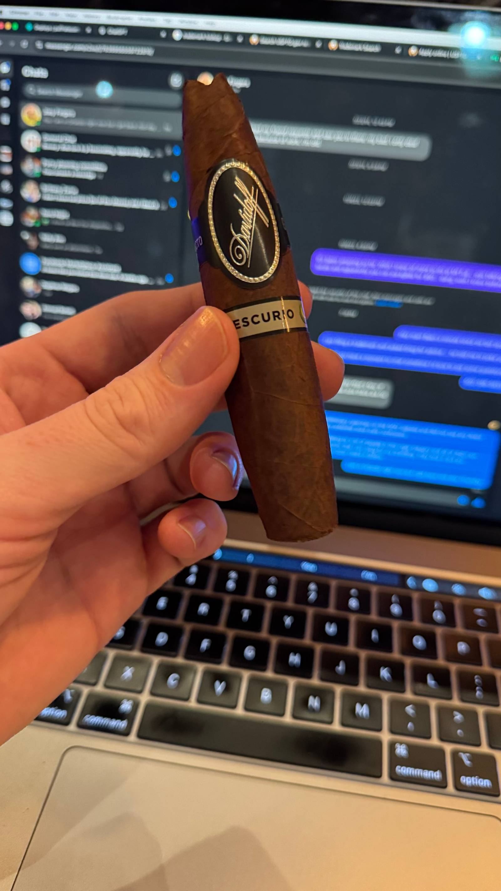 Photo 1 of 3 for Davidoff Escurio Gran Perfecto 5" * 61, reviewed on Dec 23, 2024 and given a rating of 7.3.