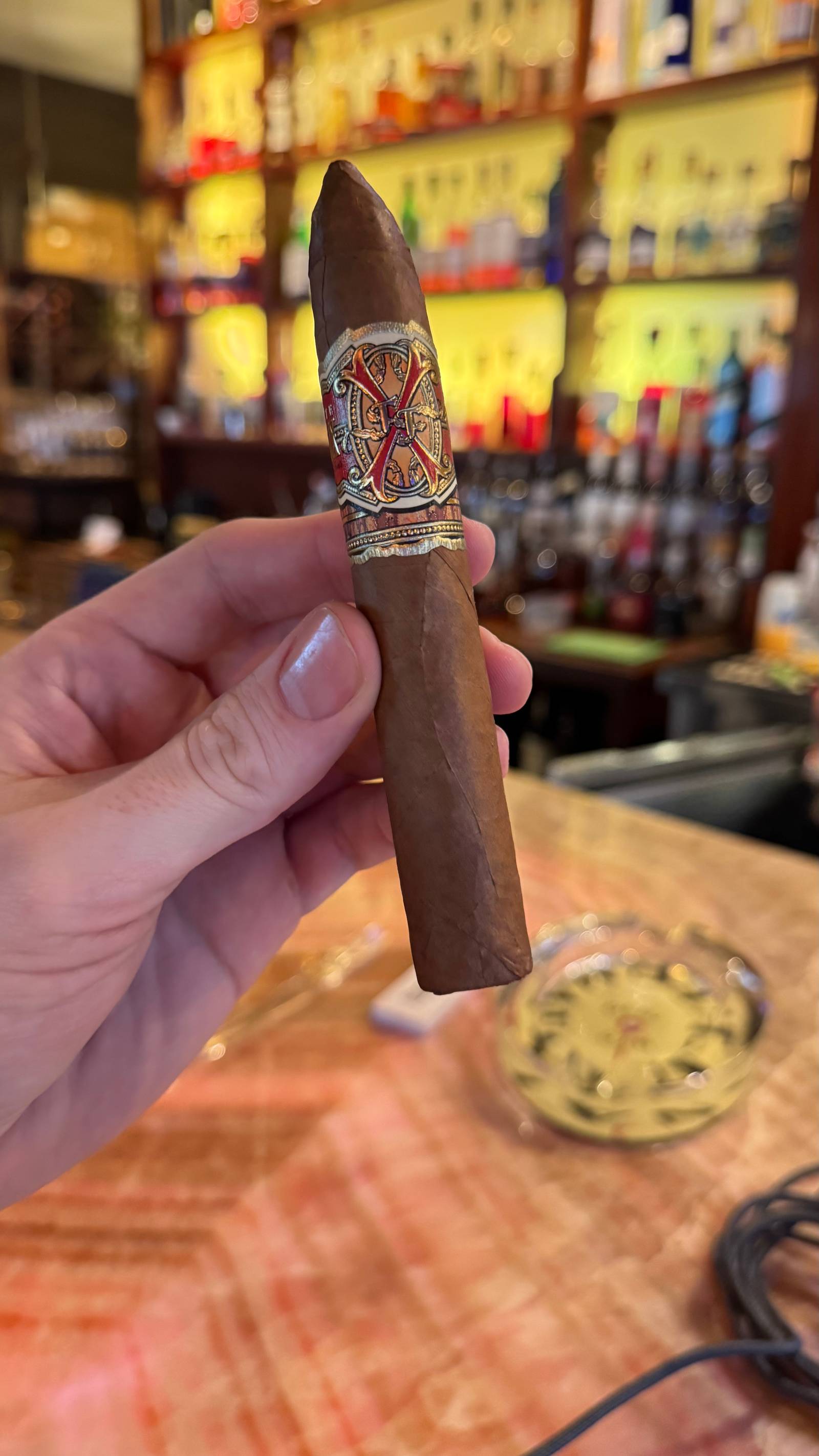 Photo 1 of 3 for Arturo Fuente Fuente Fuente OpusX Super Belicoso 5.5" * 52, reviewed on Feb 13, 2025 and given a rating of 7.7.