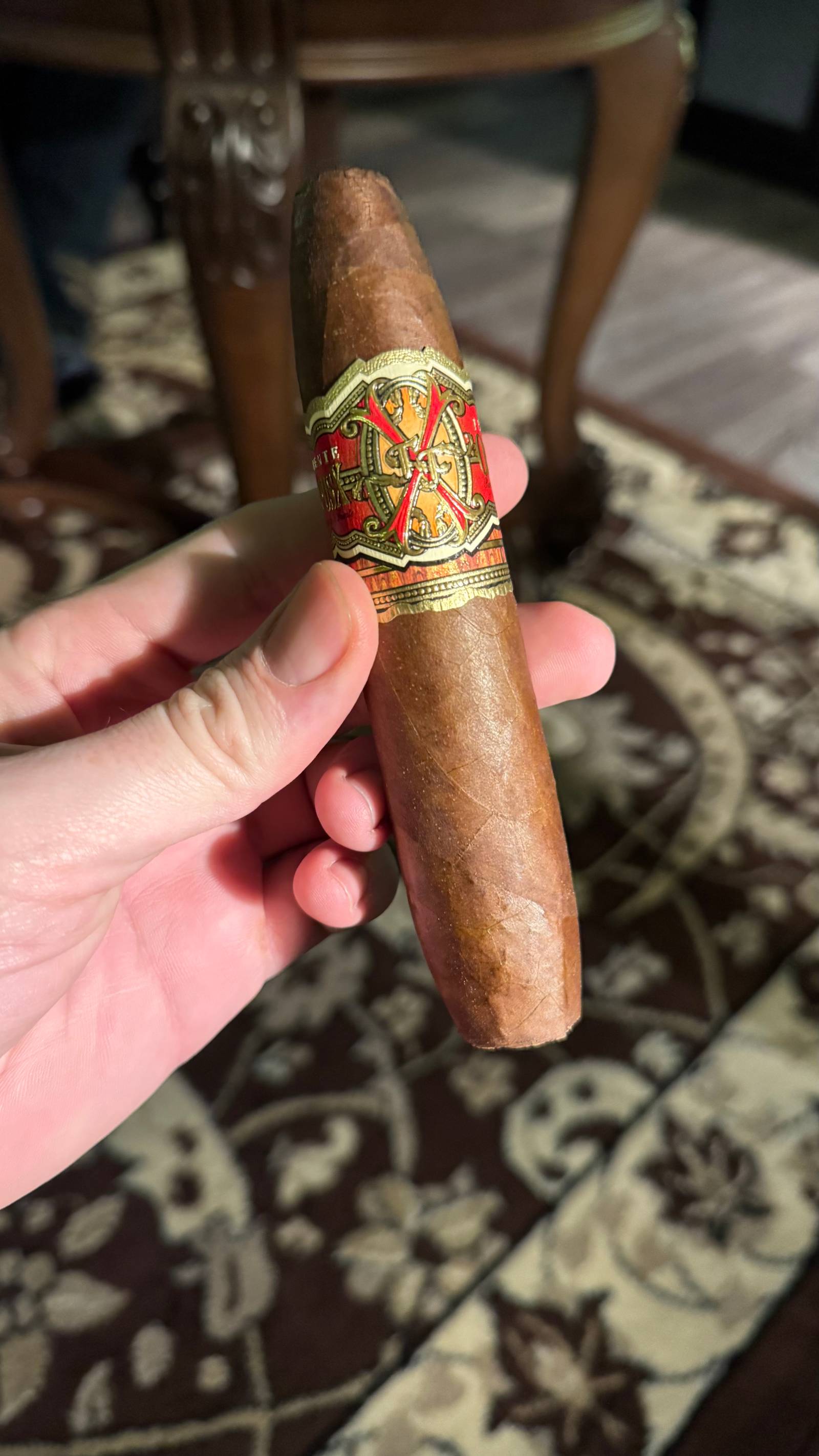 Photo 1 of 6 for Arturo Fuente Fuente Fuente OpusX Heaven and Earth Big B Perfecto 6" * 74, reviewed on Mar 16, 2025 and given a rating of 7.8.