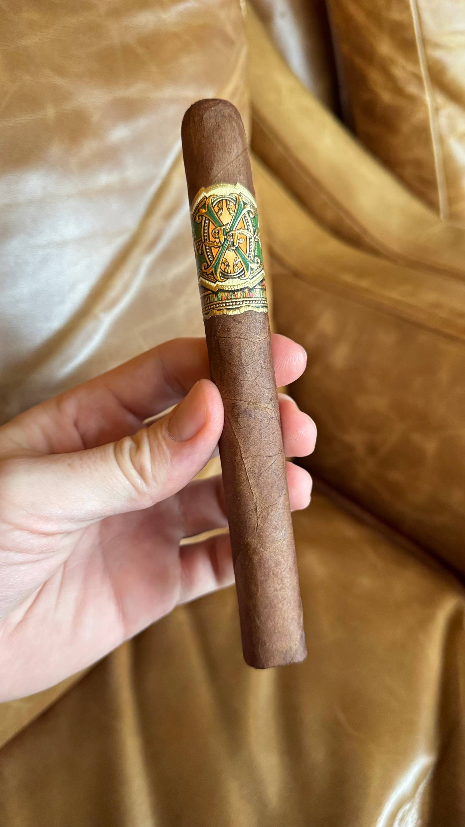 Photo 3 of 15 for Arturo Fuente Fuente Fuente OpusX L.J. Peretti 150th Anniversary Toro 6" * 54, reviewed on Dec 28, 2024 and given a rating of 8.5. Best word to describe this particular review is "Plush".