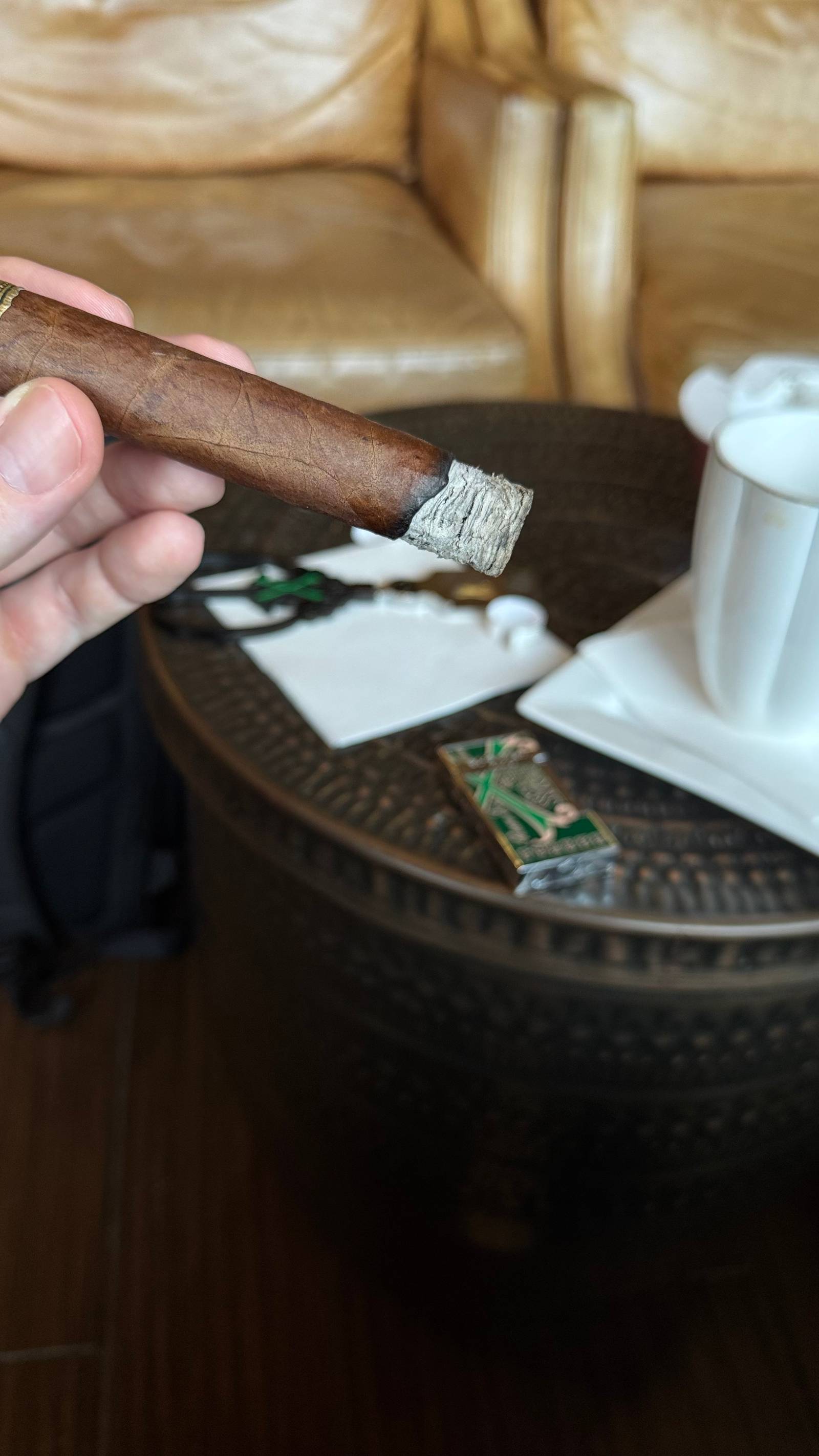 Photo 6 of 15 for Arturo Fuente Fuente Fuente OpusX L.J. Peretti 150th Anniversary Toro 6" * 54, reviewed on Dec 28, 2024 and given a rating of 8.5. Best word to describe this particular review is "Plush".