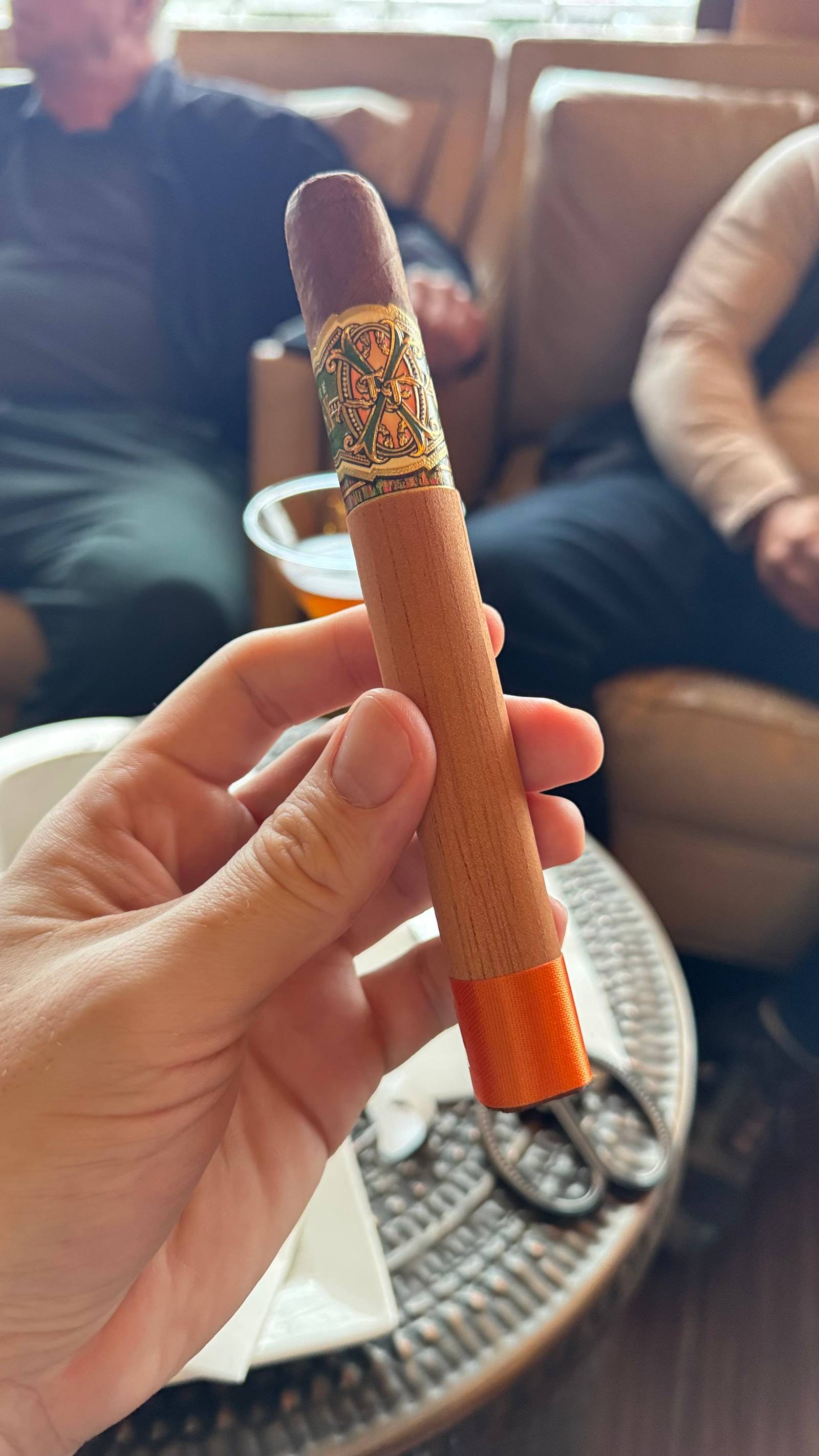 Photo 2 of 15 for Arturo Fuente Fuente Fuente OpusX L.J. Peretti 150th Anniversary Toro 6" * 54, reviewed on Dec 28, 2024 and given a rating of 8.5. Best word to describe this particular review is "Plush".